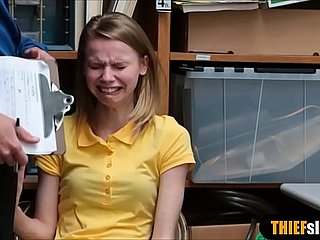 Crying small russian teen second-story blushing apart from a office-holder