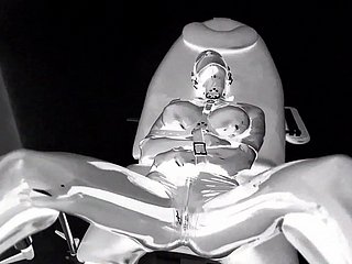 اللاتكس Catsuit و Rubber Thewless و Keep quiet Mating - Medical Chair.inversed.11deadface