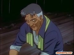 बंधी anime coed बिगाड़ने द्वारा पीछे से poked