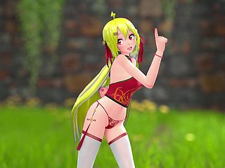 Çinli Kız M22 Hentai Soyunma Dans Pack MMD 3D Sarı Saç (KLİP)