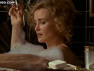 Frosty repute rétro à couper le souffle Jessica Lange exhibe sa touffe et ses seins