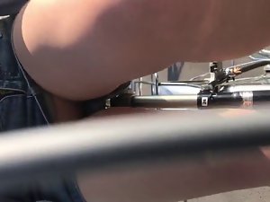 Anna mikro etek şeffaf hiçbir külot şehir turu