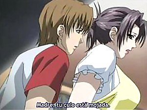 Lovely Anime MILF Gets 2 Cocks About Suck and Bonk - Hentai Trine