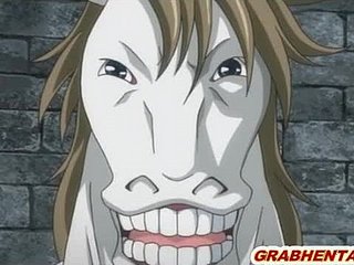 Hentai princesa shrubs bigboobs brutalmente follada por monstruo caballo